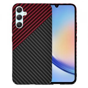 Husa pentru Samsung Galaxy A34 A346, Techsuit, Carbonite FiberShell Vortex, Rosie