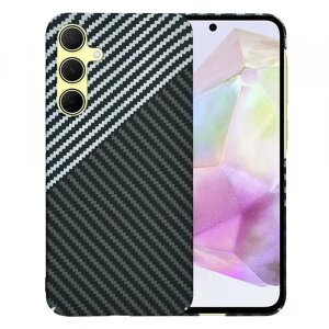Husa pentru Samsung Galaxy A35 5G A356, Techsuit, Carbonite FiberShell, Gri