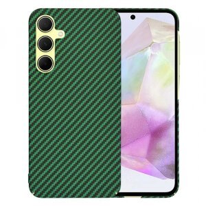 Husa pentru Samsung Galaxy A35 5G A356, Techsuit, Carbonite FiberShell, Verde
