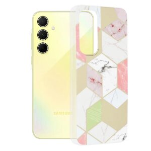 Husa pentru Samsung Galaxy A35 5G A356, Techsuit, Marble, Mov