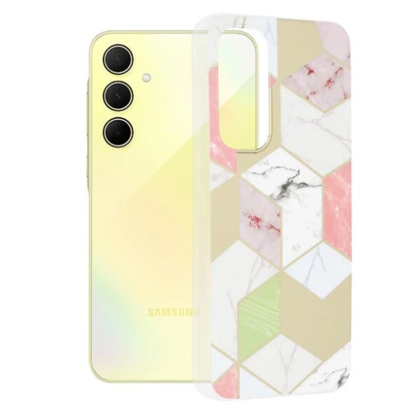 Husa pentru Samsung Galaxy A35 5G A356, Techsuit, Marble, Mov