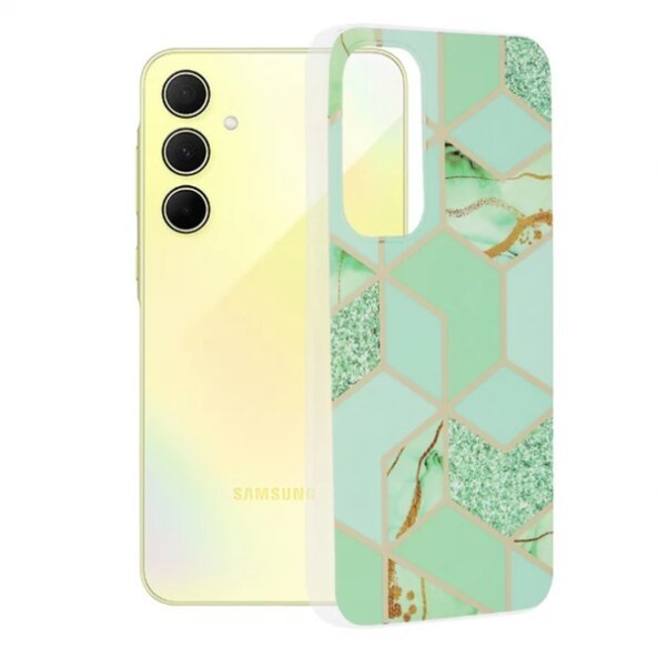 Husa pentru Samsung Galaxy A35 5G A356, Techsuit, Marble, Verde