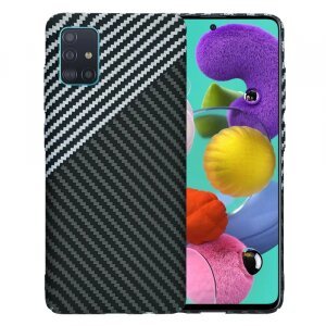 Husa pentru Samsung Galaxy A51 A515, Techsuit, Carbonite FiberShell, Gri