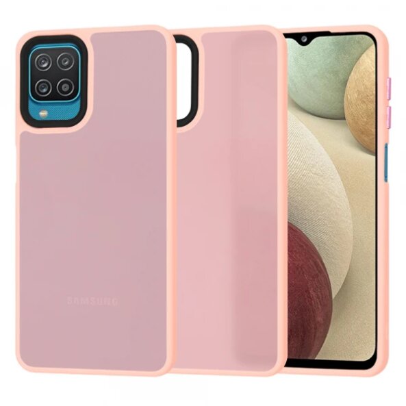 Husa pentru Samsung Galaxy F12 F127 / A12 Nacho A127 / M12 M127 / A12 A125, Techsuit, HaloFrost, Roz