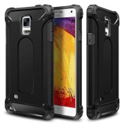 Husa pentru Samsung Galaxy Note 4 N910, Techsuit, Hybrid Armor, Neagra