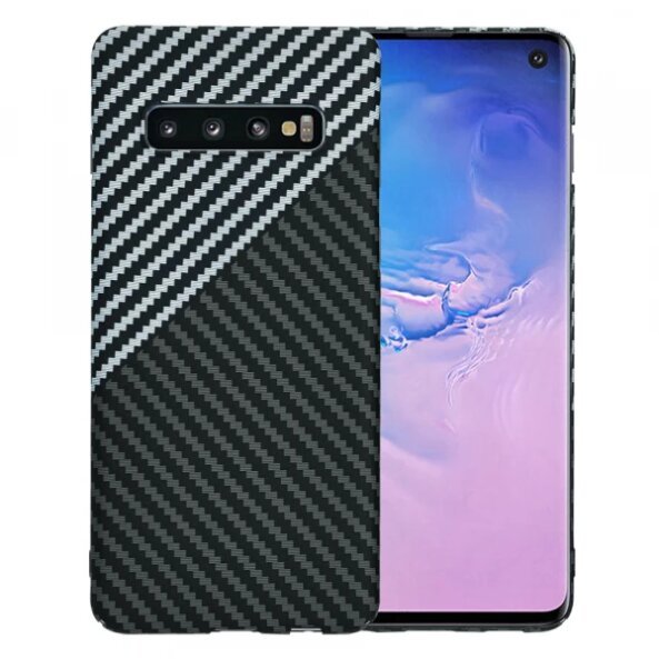 Husa pentru Samsung Galaxy S10 G973, Techsuit, Carbonite FiberShell, Gri