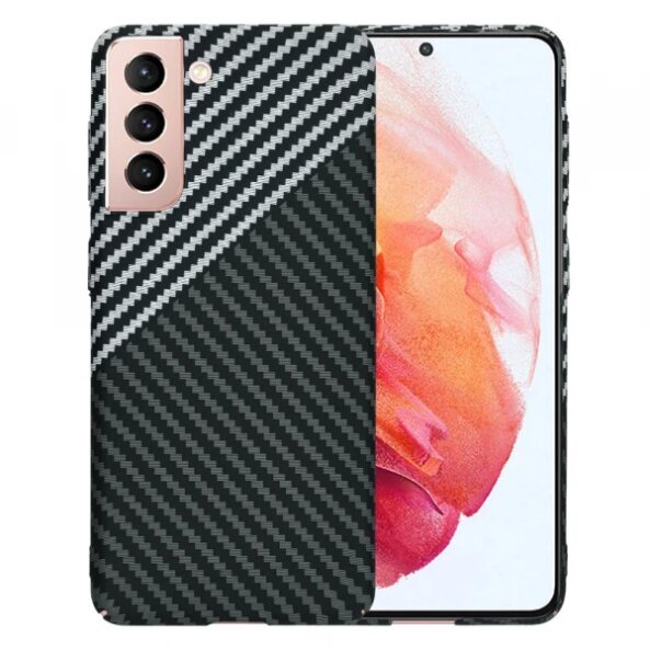 Husa pentru Samsung Galaxy S21 5G G991, Techsuit, Carbonite FiberShell, Gri