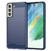 Husa pentru Samsung Galaxy S21 FE 5G G990, Techsuit, Carbon, Albastra
