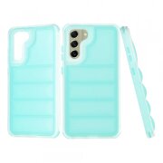 Husa pentru Samsung Galaxy S21 FE 5G G990, Techsuit, Wave Shield, Turcoaz