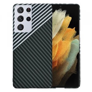 Husa pentru Samsung Galaxy S21 Ultra 5G G998, Techsuit, Carbonite FiberShell, Gri