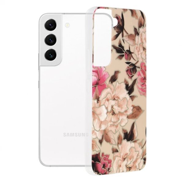 Husa pentru Samsung Galaxy S22 5G S901, Techsuit, Marble, Bej