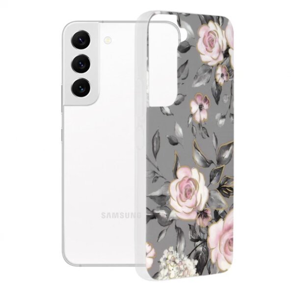 Husa pentru Samsung Galaxy S22 5G S901, Techsuit, Marble, Gri