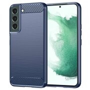 Husa pentru Samsung Galaxy S22+ 5G S906, Techsuit, Carbon, Albastra