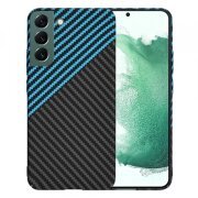 Husa pentru Samsung Galaxy S22+ 5G S906, Techsuit, Carbonite FiberShell, Albastra