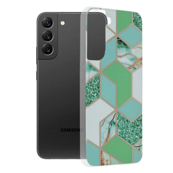 Husa pentru Samsung Galaxy S22+ 5G S906, Techsuit, Marble, Verde