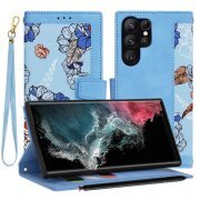 Husa pentru Samsung Galaxy S22 Ultra 5G S908, Techsuit, FlipCraft, Bleu