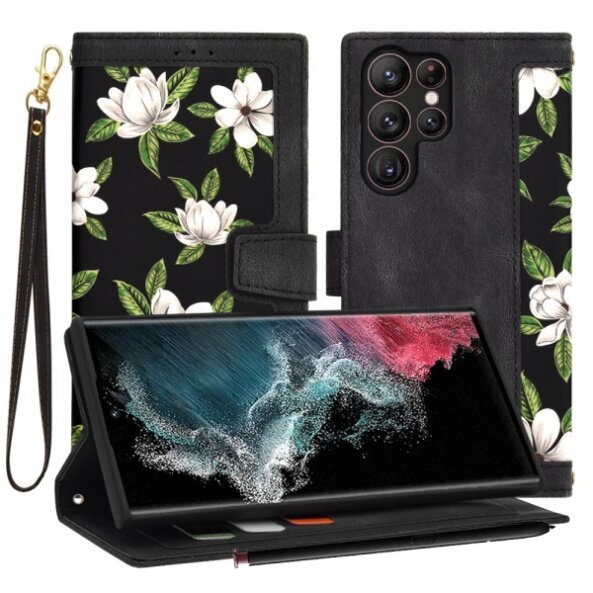 Husa pentru Samsung Galaxy S22 Ultra 5G S908, Techsuit, FlipCraft, Neagra