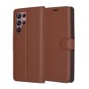 Husa pentru Samsung Galaxy S22 Ultra 5G S908, Techsuit, Leather Folio, Maro