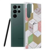 Husa pentru Samsung Galaxy S22 Ultra 5G S908, Techsuit, Marble, Mov