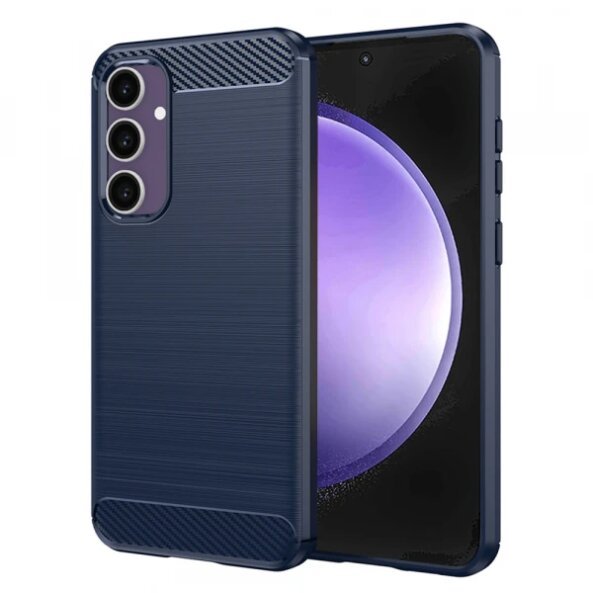 Husa pentru Samsung Galaxy S23 FE S711, Techsuit, Carbon, Albastra