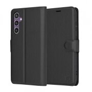Husa pentru Samsung Galaxy S23 FE S711, Techsuit, Leather Folio, Neagra