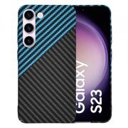 Husa pentru Samsung Galaxy S23 S911, Techsuit, Carbonite FiberShell, Bleu