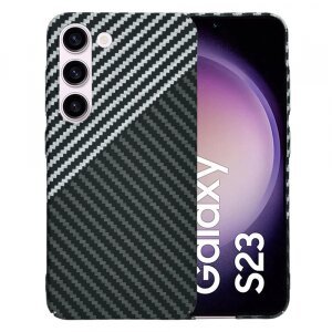 Husa pentru Samsung Galaxy S23 S911, Techsuit, Carbonite FiberShell, Gri