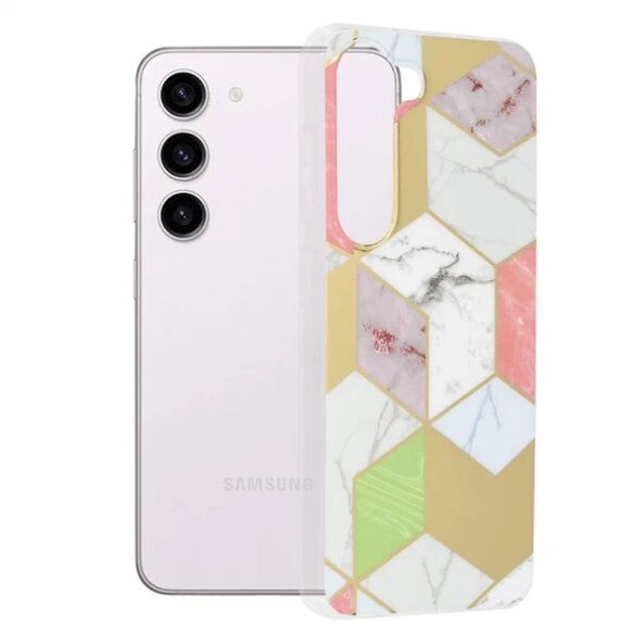 Husa pentru Samsung Galaxy S23 S911, Techsuit, Marble, Mov