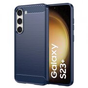 Husa pentru Samsung Galaxy S23+ S916, Techsuit, Carbon, Albastra