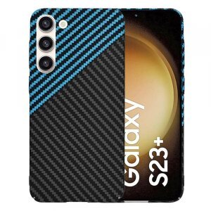 Husa pentru Samsung Galaxy S23+ S916, Techsuit, Carbonite FiberShell, Bleu