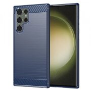 Husa pentru Samsung Galaxy S23 Ultra S918, Techsuit, Carbon, Albastra