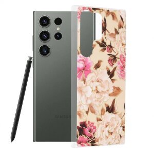 Husa pentru Samsung Galaxy S23 Ultra S918, Techsuit, Marble, Bej