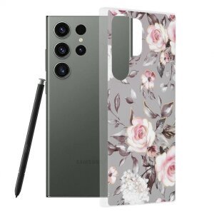 Husa pentru Samsung Galaxy S23 Ultra S918, Techsuit, Marble, Gri