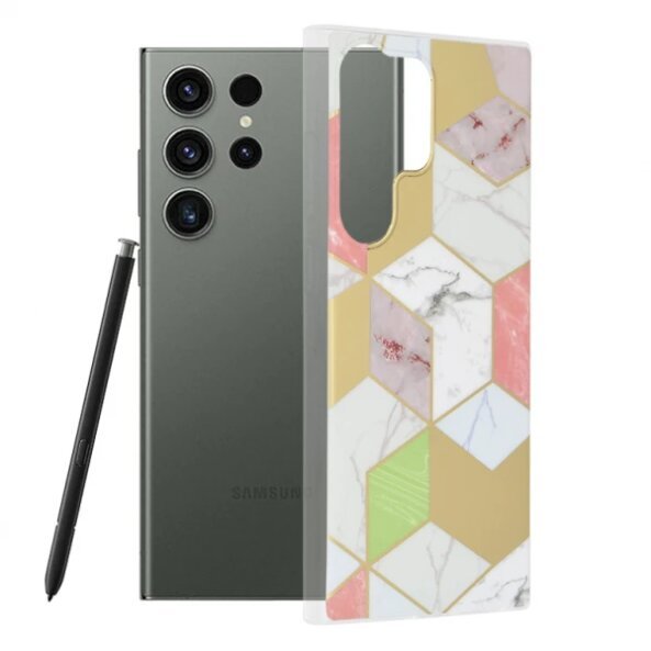 Husa pentru Samsung Galaxy S23 Ultra S918, Techsuit, Marble, Mov