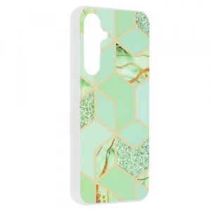 Husa pentru Samsung Galaxy S24 FE S721, Techsuit, Marble, Verde