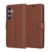 Husa pentru Samsung Galaxy S24+ S926, Techsuit, Leather Folio, Maro
