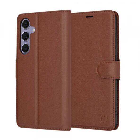Husa pentru Samsung Galaxy S24+ S926, Techsuit, Leather Folio, Maro