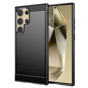 Husa pentru Samsung Galaxy S24 Ultra S928, Techsuit, Carbon, Neagra