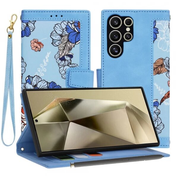 Husa pentru Samsung Galaxy S24 Ultra S928, Techsuit, FlipCraft, Bleu