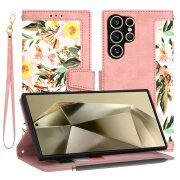 Husa pentru Samsung Galaxy S24 Ultra S928, Techsuit, FlipCraft, Roz