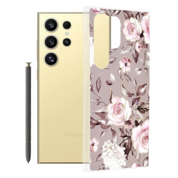 Husa pentru Samsung Galaxy S24 Ultra S928, Techsuit, Marble, Gri