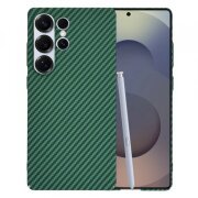 Husa pentru Samsung Galaxy S25 Ultra S938, Techsuit, Carbonite FiberShell, Verde
