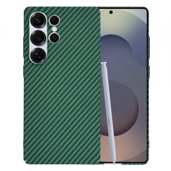 Husa pentru Samsung Galaxy S25 Ultra S938, Techsuit, Carbonite FiberShell, Verde