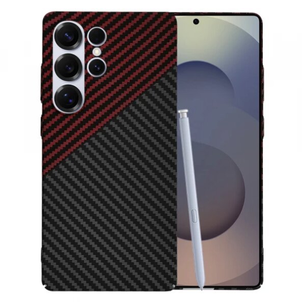 Husa pentru Samsung Galaxy S25 Ultra S938, Techsuit, Carbonite FiberShell Vortex, Rosie