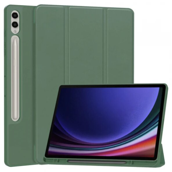 Husa pentru Samsung Galaxy Tab S10+ / Tab S9 FE+ / Tab S9+, Techsuit, Flex Trifold, Verde