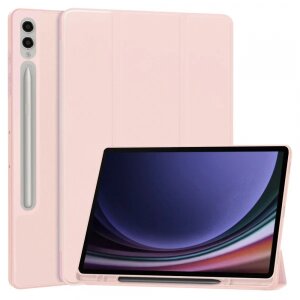 Husa pentru Samsung Galaxy Tab S10+ / Tab S9+, Techsuit, Flex Trifold, Roz