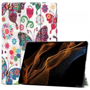 Husa pentru Samsung Galaxy Tab S10 Ultra / Tab S9 Ultra / Tab S8 Ultra, Techsuit, FoldPro Butterfly, Multicolor