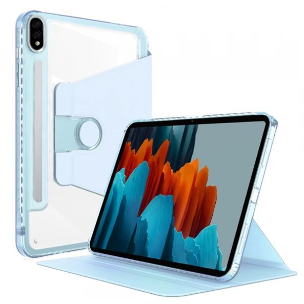 Husa pentru Samsung Galaxy Tab S8 / Tab S7 T875 / Tab S7 T870, Techsuit, Crystal Vision, Bleu