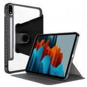Husa pentru Samsung Galaxy Tab S8 / Tab S7 T875 / Tab S7 T870, Techsuit, Crystal Vision, Neagra