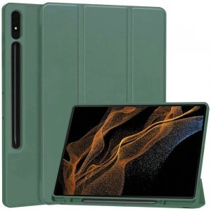 Husa pentru Samsung Galaxy Tab S8 Ultra, Techsuit, Flex Trifold, Verde